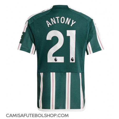 Camisa de time de futebol Manchester United Antony #21 Replicas 2º Equipamento 2023-24 Manga Curta